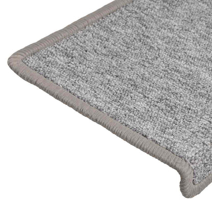 Tappetini per scale 30 pz 65x21x4 cm Grigio chiaro Bordo rettangolare | homemem39