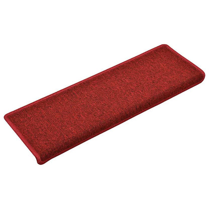 Tappetini per scale 30 pz 65x21x4 cm Rossi rettangolare | homemem39