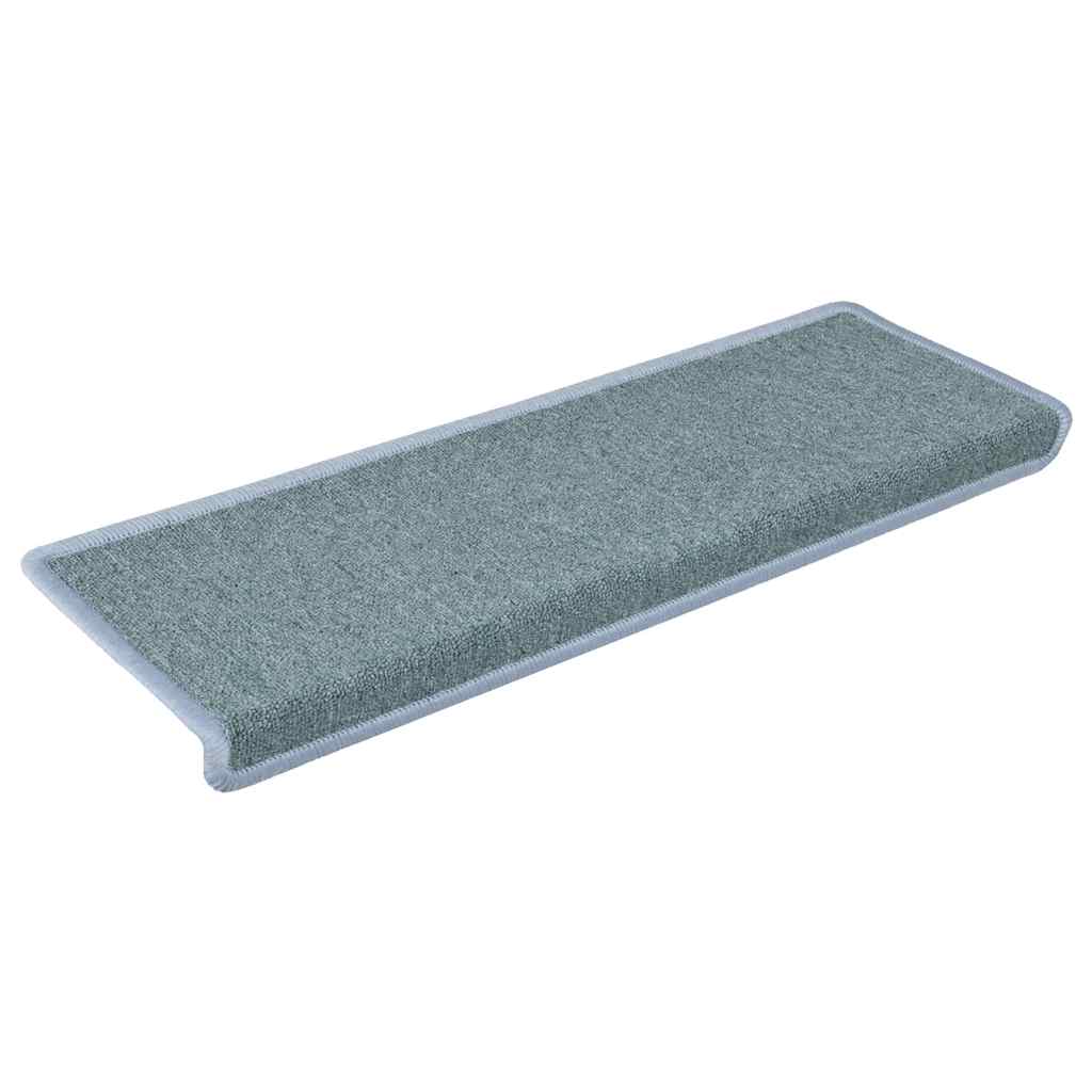 Tappetini per scale 30 pz 65x21x4 cm Blu mare con bordo rettangolare | homemem39