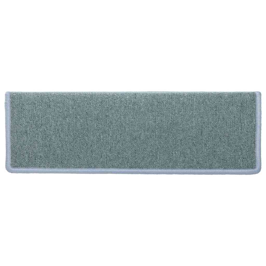 Tappetini per scale 30 pz 65x21x4 cm Blu mare con bordo rettangolare | homemem39