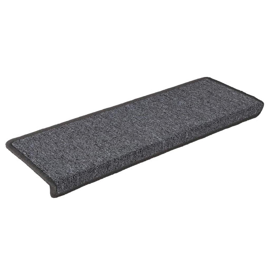 Tappetini per scale 30 pz 65x21x4 cm Grigio scuro Bordo rettangolare | homemem39