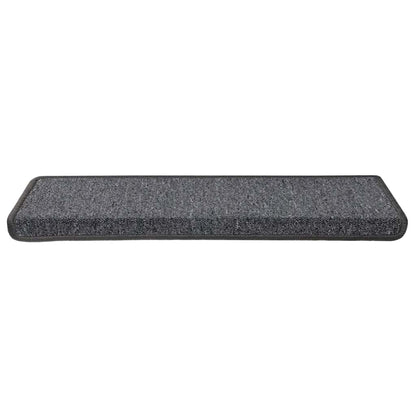 Tappetini per scale 30 pz 65x21x4 cm Grigio scuro Bordo rettangolare | homemem39