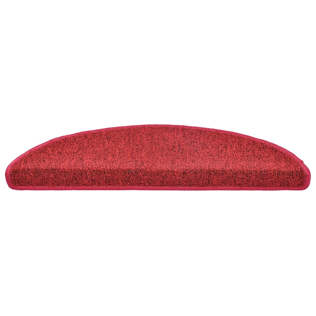 Tappetini per scale 20 pz 56x17x3 cm Rossi semicircolari