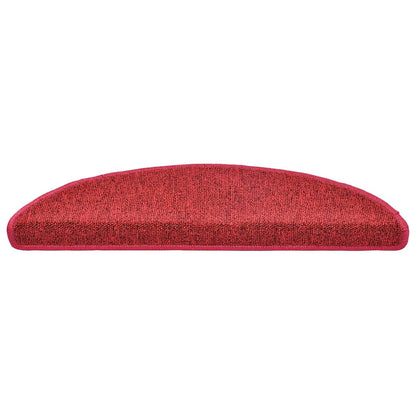 Tappetini per scale 20 pz 56x17x3 cm Rossi semicircolari