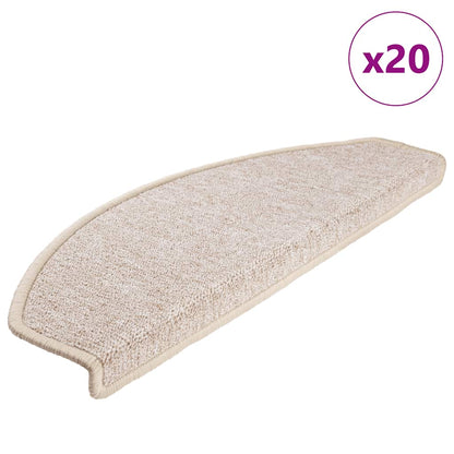 Tappetini per scale 20 pz 65x24x4 cm tortora semicircolari grandi | homemem39