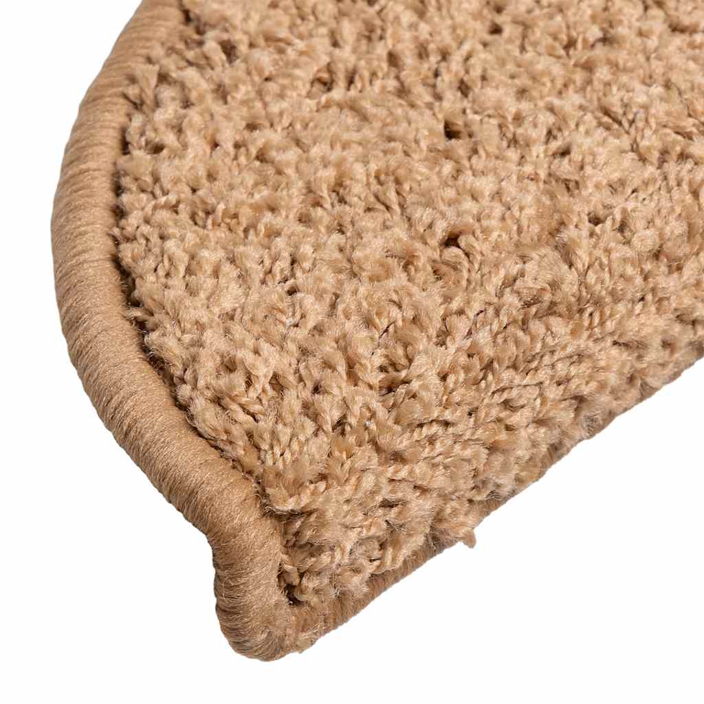 Tappetini per scale 30 pz 56x17x3 cm Beige Semicircolari | homemem39