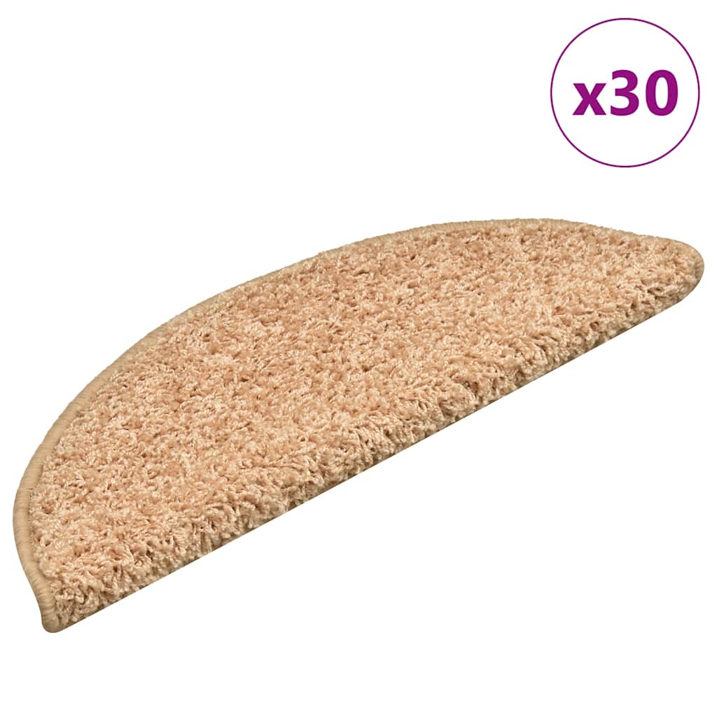 Tappetini per scale 30 pz 56x17x3 cm Oro Semicircolari | homemem39