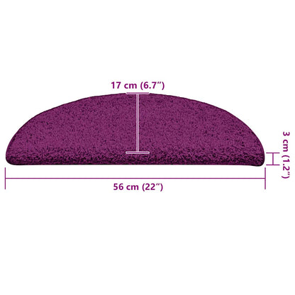 Tappetini per scale 30 pz 56x17x3 cm rosa semicircolari