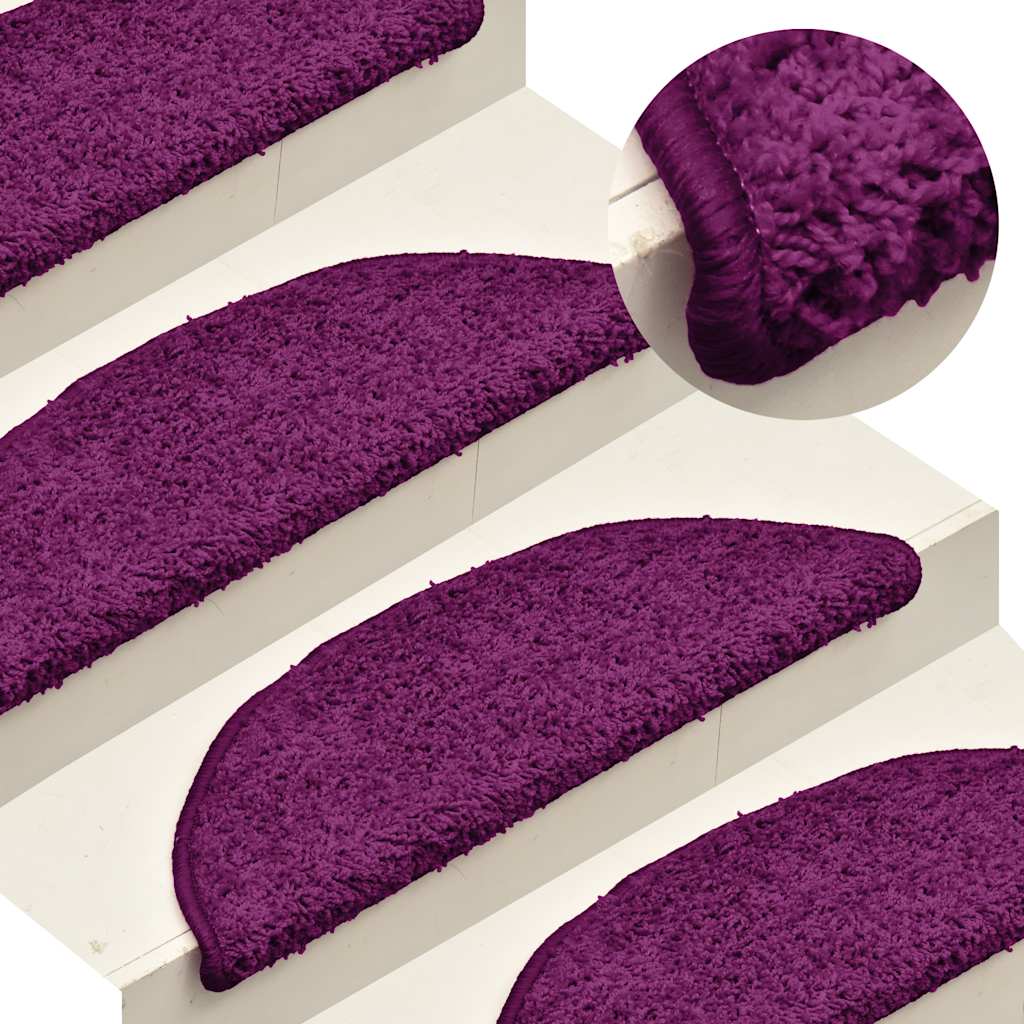 Tappetini per scale 30 pz 56x17x3 cm rosa semicircolari