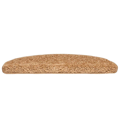 Tappetini per scale 30 pz 65x21x4 cm Beige Semicircolari Grandi