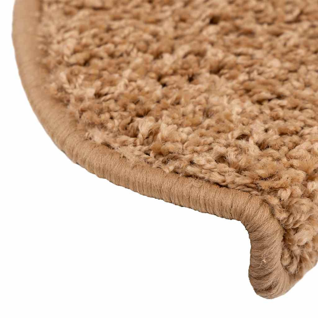 Tappetini per scale 30 pz 65x21x4 cm Beige Semicircolari Grandi