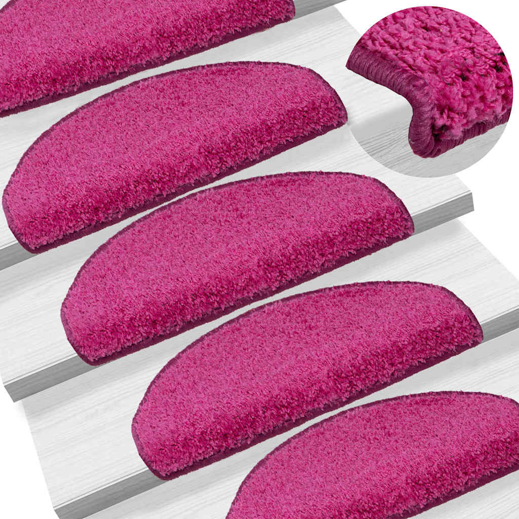 Tappetini per scale 30 pz 65x21x4 cm rosa semicircolari grandi | homemem39