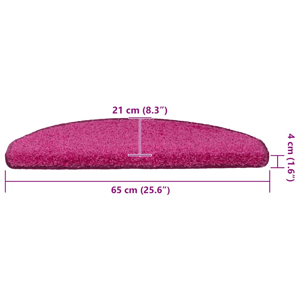 Tappetini per scale 30 pz 65x21x4 cm rosa semicircolari grandi | homemem39