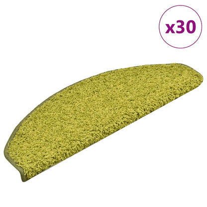Tappetini per scale 30 pz 65x21x4 cm Verde Semicircolari Grandi | homemem39