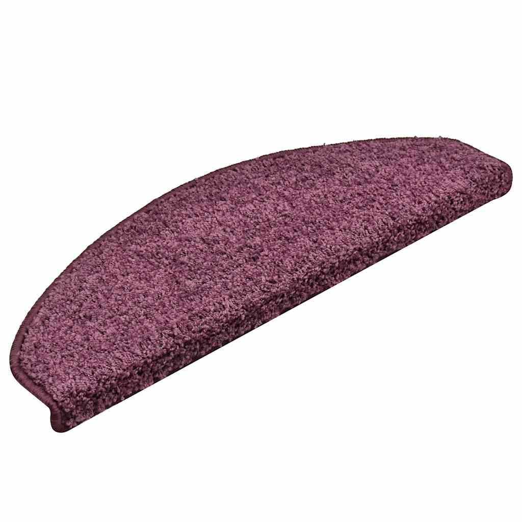 Tappetini per scale 30 pz 65x21x4 cm Viola scuro Semicircolari Grandi | homemem39