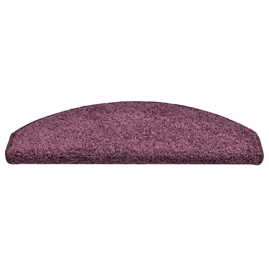 Tappetini per scale 30 pz 65x21x4 cm Viola scuro Semicircolari Grandi | homemem39