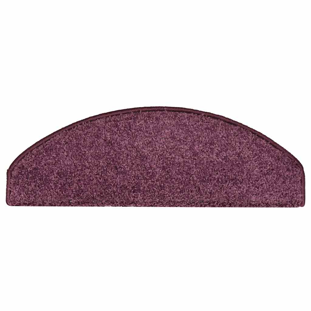 Tappetini per scale 30 pz 65x21x4 cm Viola scuro Semicircolari Grandi | homemem39