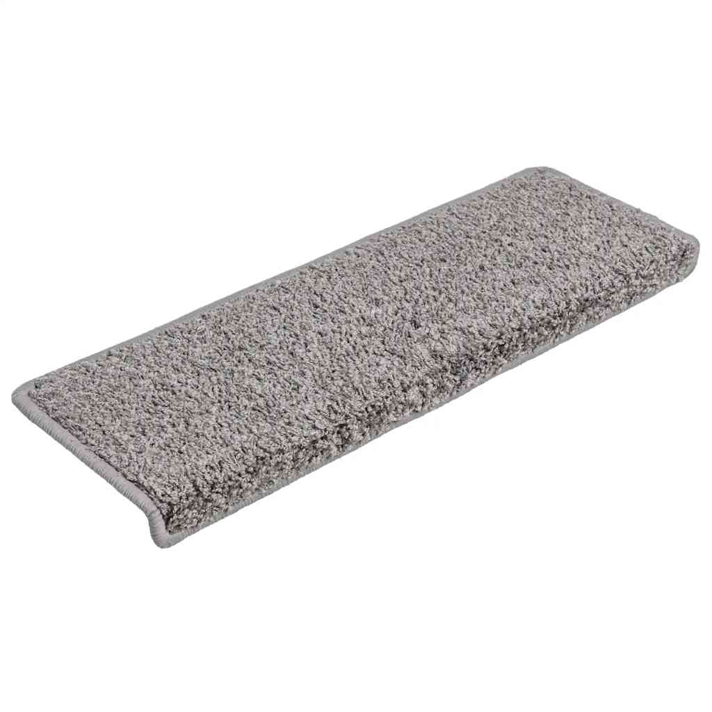 Tappetini per scale 30 pz 65x21x4 cm Grigio Bordo rettangolare | homemem39