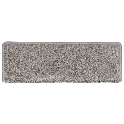 Tappetini per scale 30 pz 65x21x4 cm Grigio Bordo rettangolare