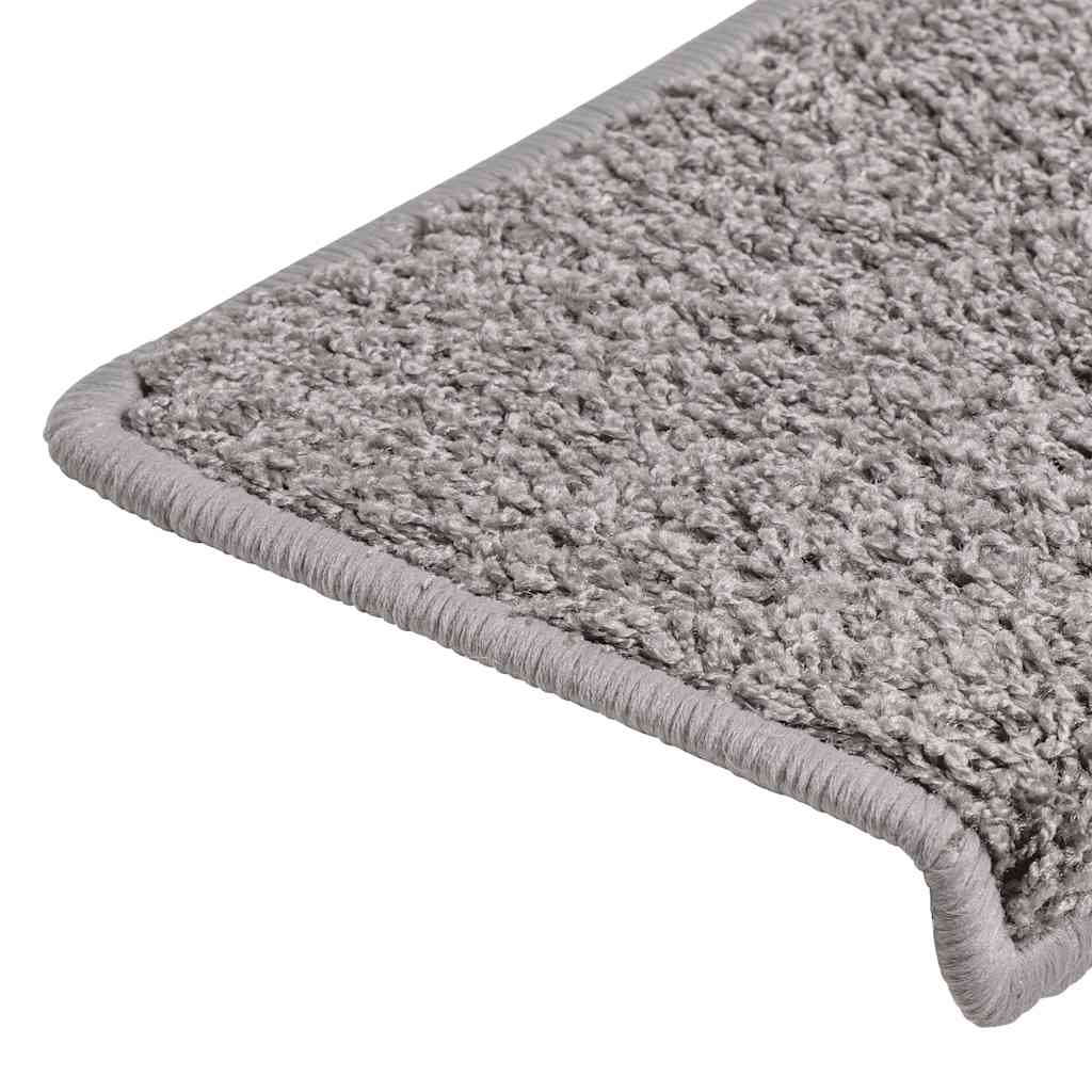 Tappetini per scale 30 pz 65x21x4 cm Grigio Bordo rettangolare | homemem39
