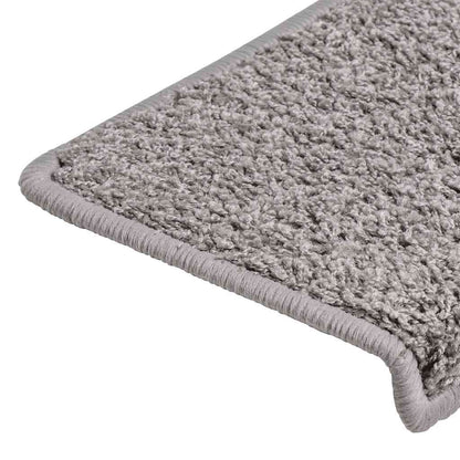 Tappetini per scale 30 pz 65x21x4 cm Grigio Bordo rettangolare