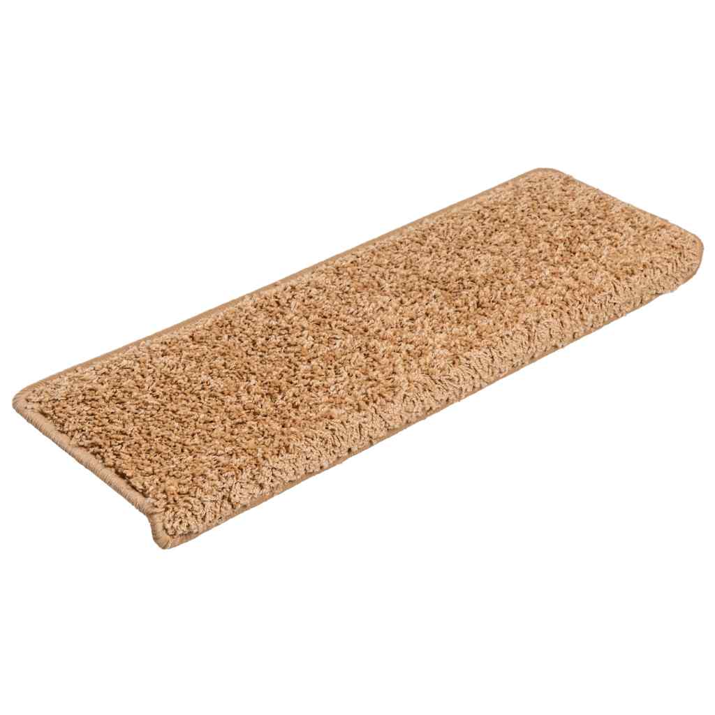 Tappetini per scale 30 pz 65x21x4 cm Beige Bordo rettangolare | homemem39