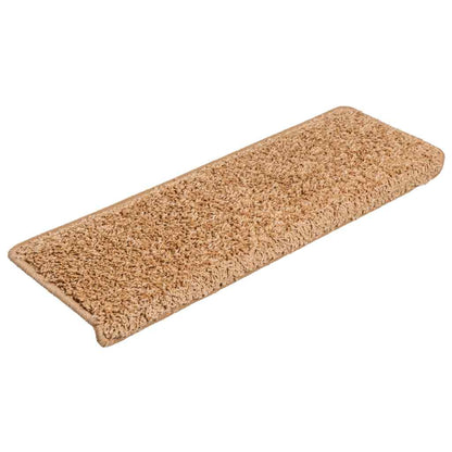 Tappetini per scale 30 pz 65x21x4 cm Beige Bordo rettangolare | homemem39