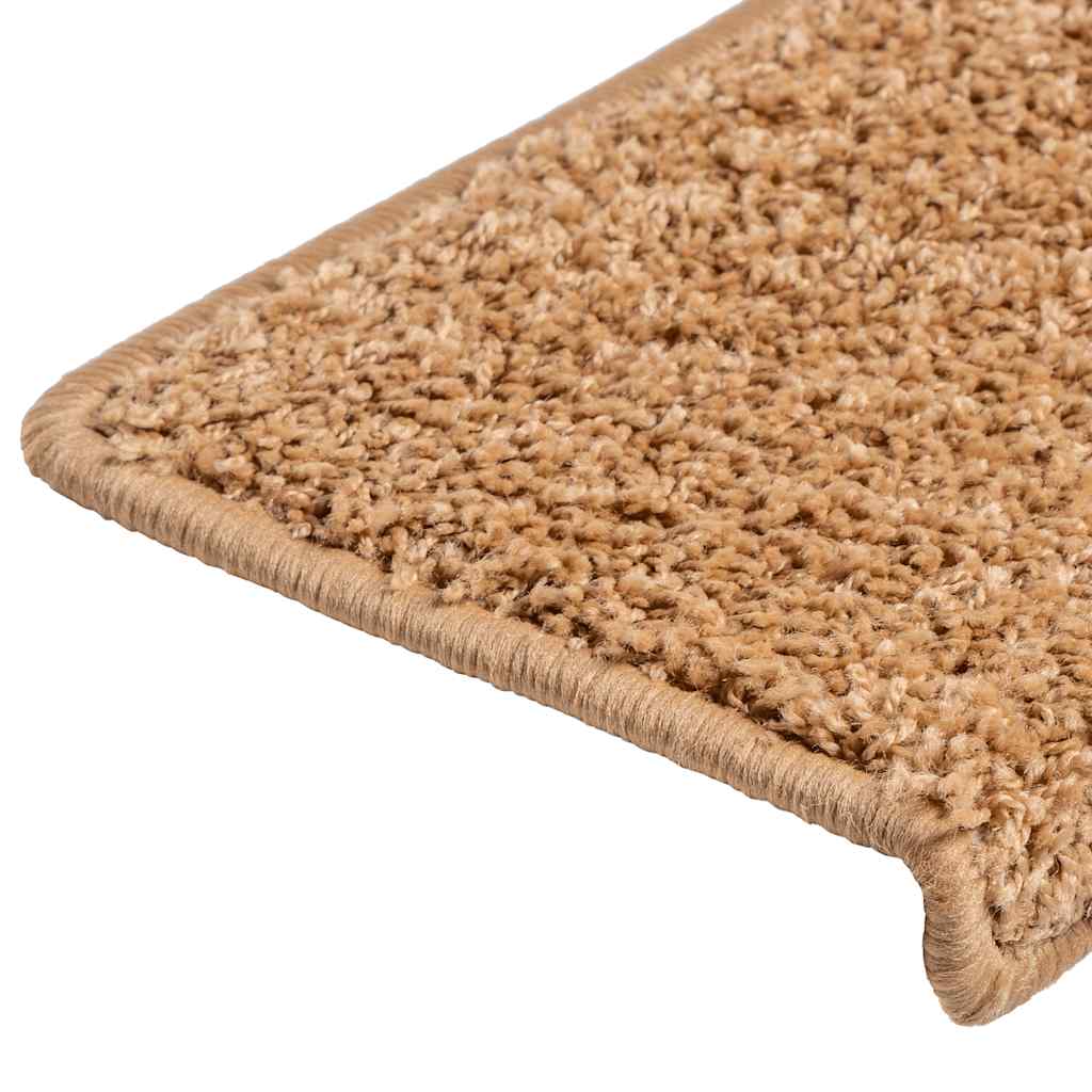 Tappetini per scale 30 pz 65x21x4 cm Beige Bordo rettangolare | homemem39