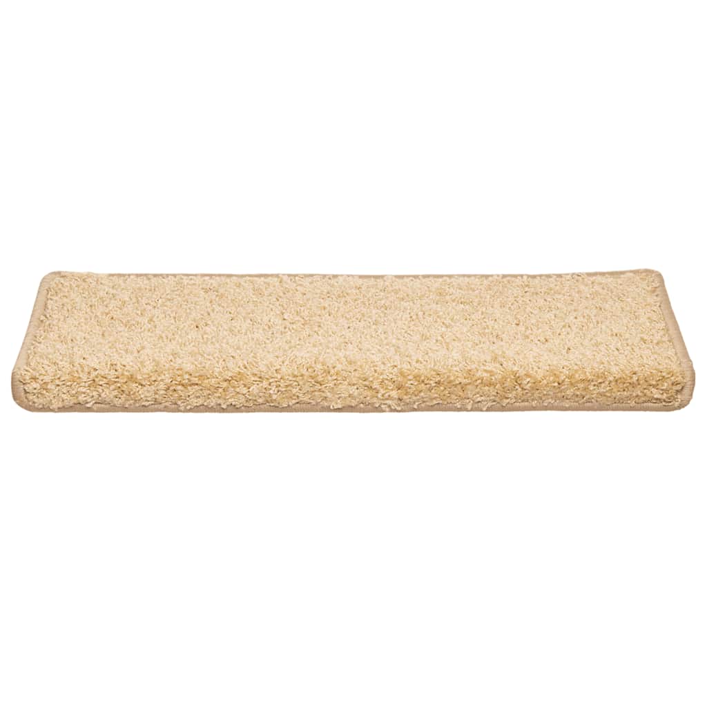 Tappetini per scale 30 pz 65x21x4 cm Crema Bordo rettangolare | homemem39