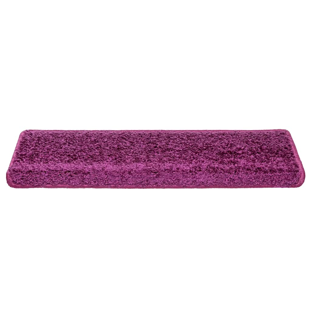 Tappetini per scale 30 pz 65x21x4 cm Viola Bordo rettangolare