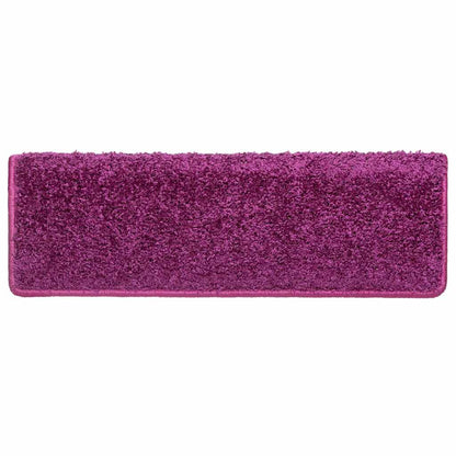 Tappetini per scale 30 pz 65x21x4 cm Viola Bordo rettangolare