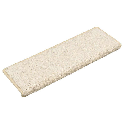 Tappetini per scale 30 pz 65x21x4 cm bianchi con bordo rettangolare | homemem39