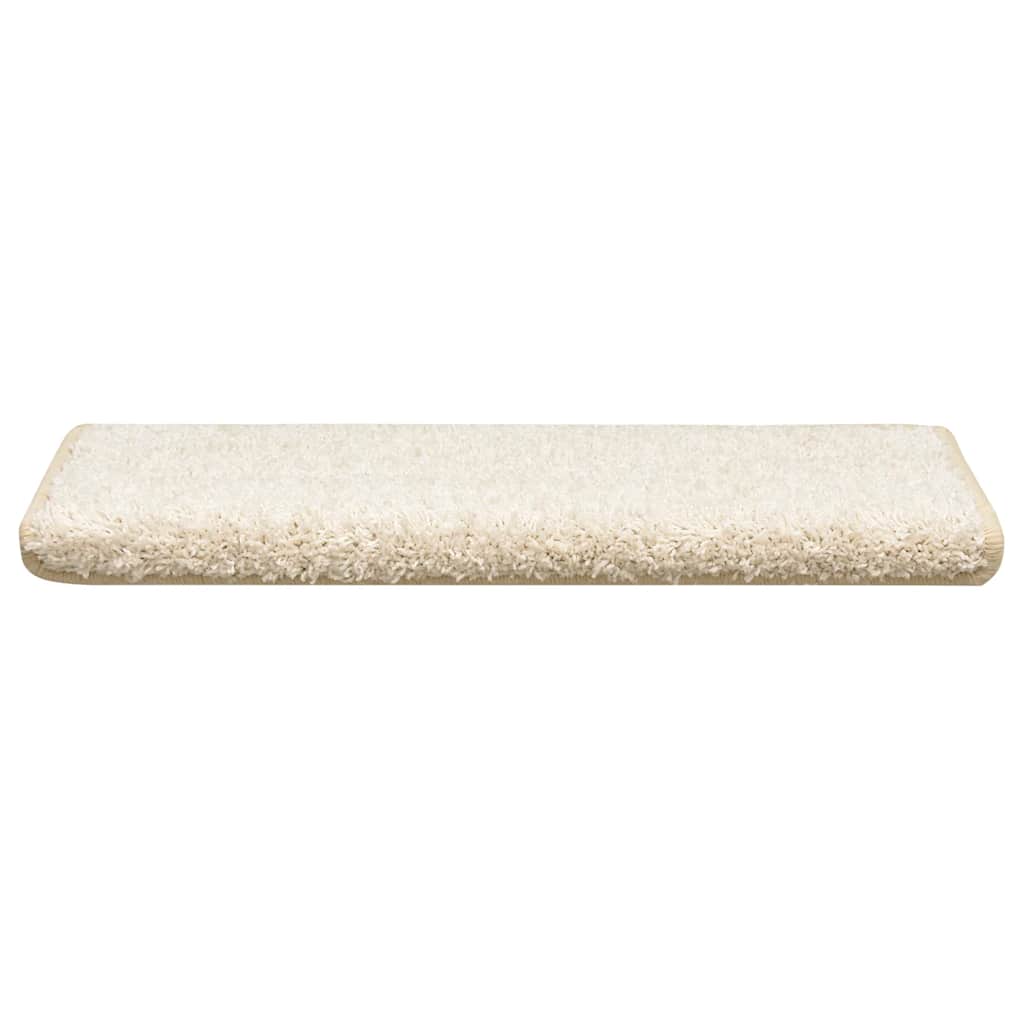 Tappetini per scale 30 pz 65x21x4 cm bianchi con bordo rettangolare | homemem39