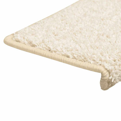 Tappetini per scale 30 pz 65x21x4 cm bianchi con bordo rettangolare | homemem39