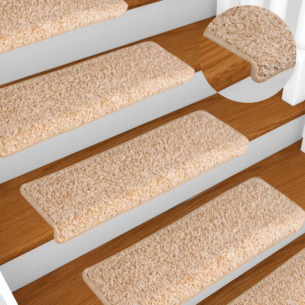 Tappetini per scale 30 pz 65x21x4 cm Oro Bordo rettangolare | homemem39