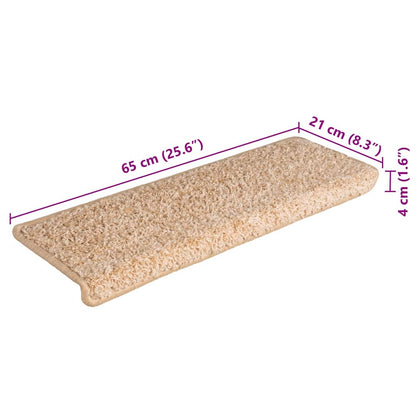 Tappetini per scale 30 pz 65x21x4 cm Oro Bordo rettangolare | homemem39