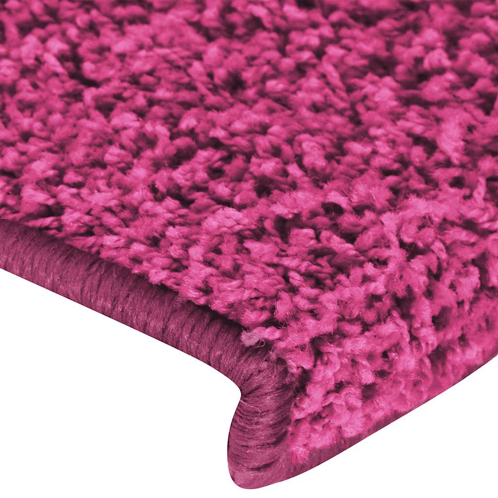 Tappetini per scale 30 pz 65x21x4 cm Rosa Bordo rettangolare | homemem39