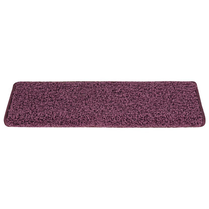 Tappetini per scale 30 pz 65x21x4 cm Viola scuro con bordo rettangolare | homemem39