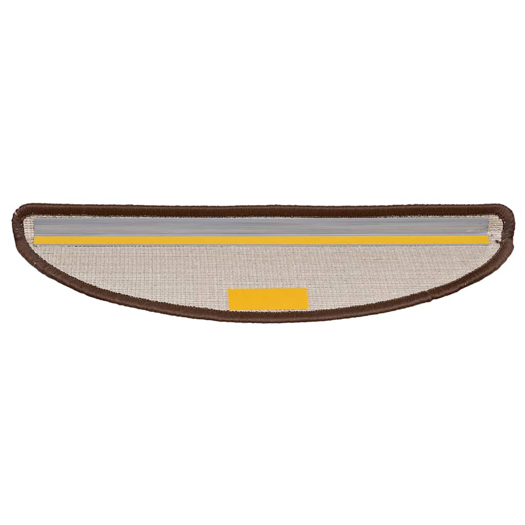 Tappetini per scale 20 pz 56x17x3 cm Marrone Semicircolari | homemem39