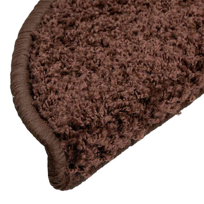 Tappetini per scale 20 pz 56x17x3 cm Marrone Semicircolari | homemem39