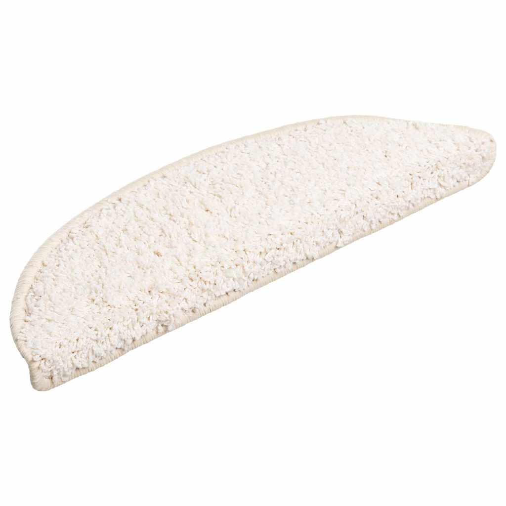 Tappetini per scale 20 pz 56x17x3 cm Bianco Semicircolari