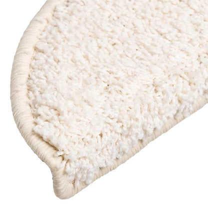 Tappetini per scale 20 pz 56x17x3 cm Bianco Semicircolari