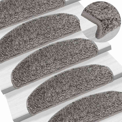 Tappetini per scale 20 pz 65x21x4 cm Grigio Semicircolari Grandi