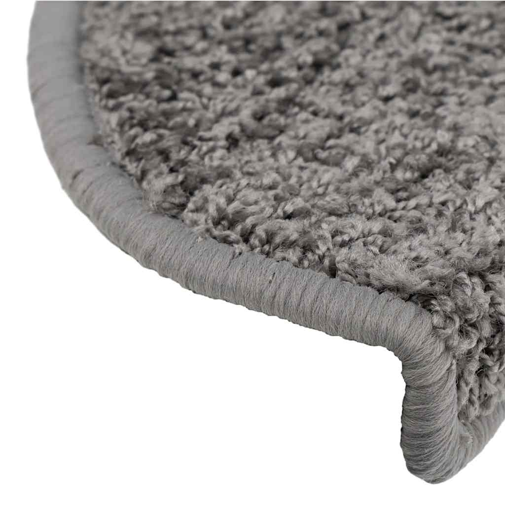 Tappetini per scale 20 pz 65x21x4 cm Grigio Semicircolari Grandi