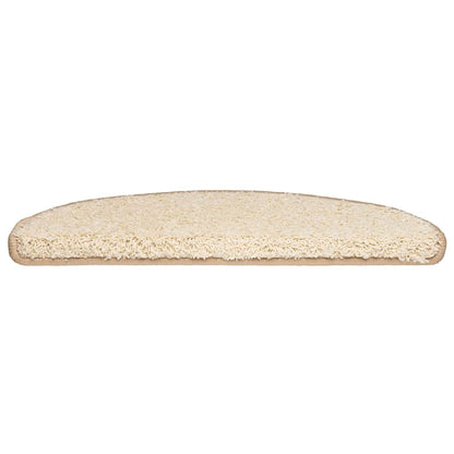 Tappetini per scale 20 pz 65x21x4 cm Crema Semicircolari Grandi