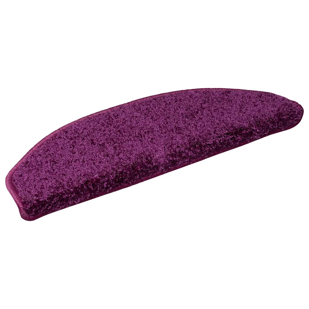 Tappetini per scale 20 pz 65x21x4 cm Viola Semicircolari Grandi | homemem39
