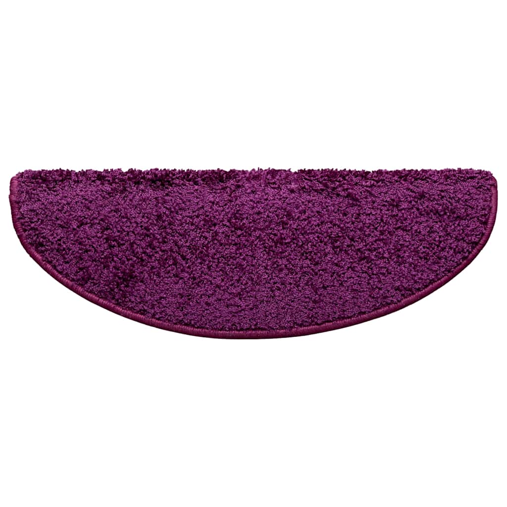 Tappetini per scale 20 pz 65x21x4 cm Viola Semicircolari Grandi | homemem39