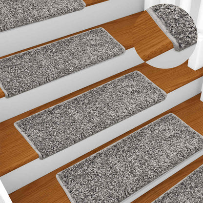 Tappetini per scale 20 pz 65x21x4 cm Grigio Bordo rettangolare | homemem39