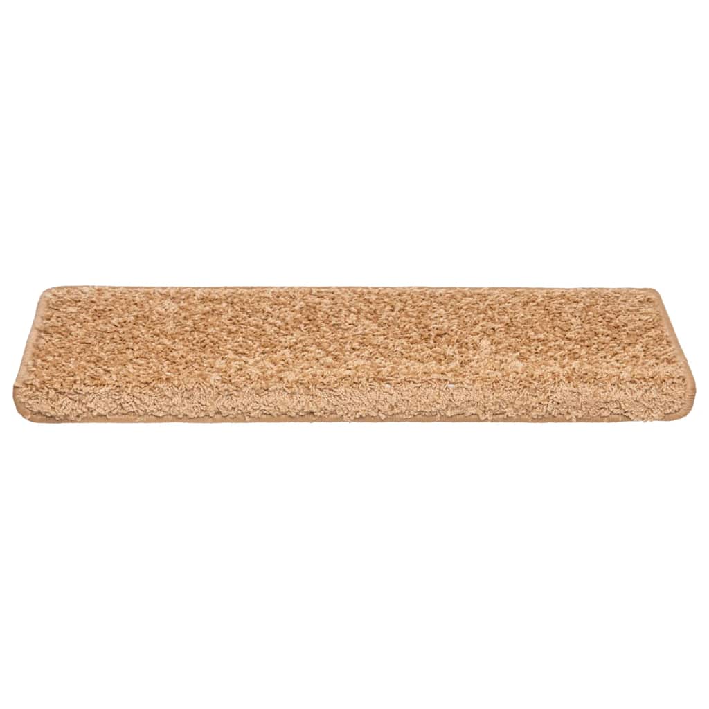 Tappetini per scale 20 pz 65x21x4 cm Beige Bordo rettangolare | homemem39