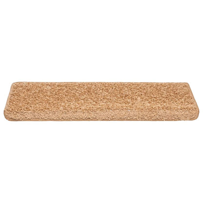 Tappetini per scale 20 pz 65x21x4 cm Beige Bordo rettangolare | homemem39
